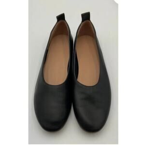 Quince Women's  Italian Luxury Leather Glove Ballet Flat Black Sz 9 #31